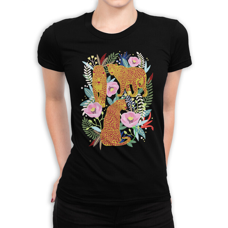 

Футболка женская Dream Shirts Леопард 10005571 черная 2XL, Леопард 10005571