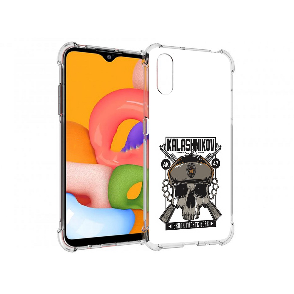 

Чехол MyPads Tocco для Samsung Galaxy A01 Калашников (PT144711.509.94), Прозрачный, Tocco
