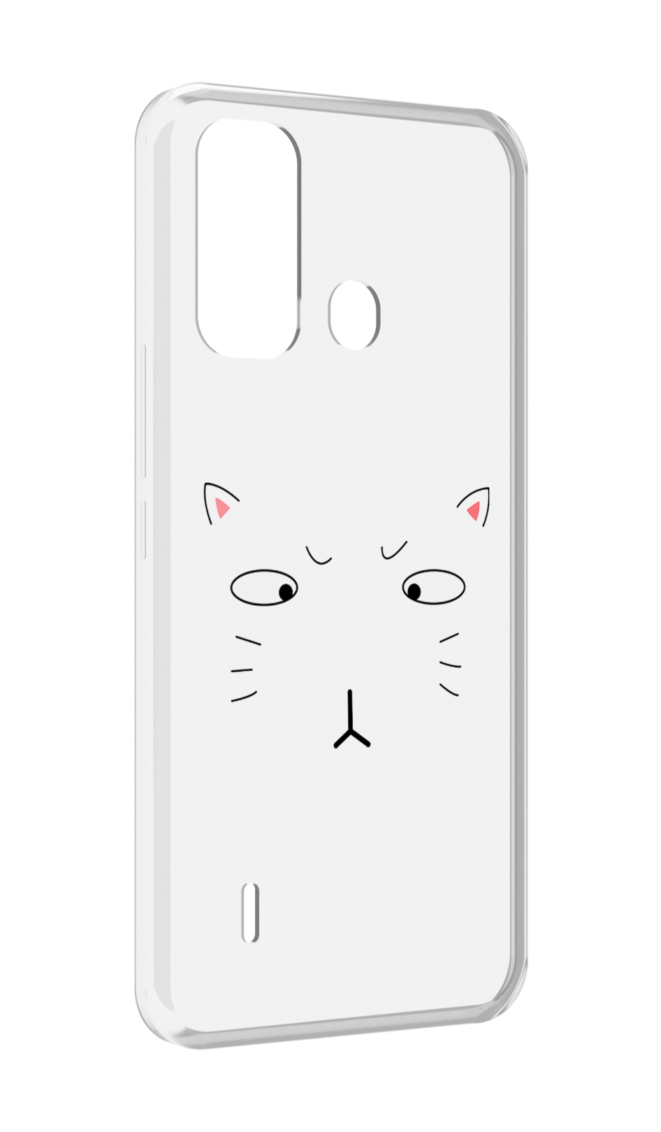 

Чехол MyPads кот-части-лица для ITEL A49 / A58 / A58 Pro, Прозрачный, Tocco