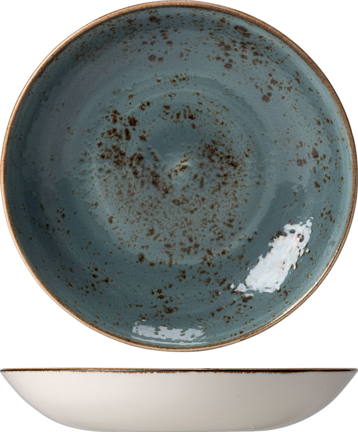 

Салатник Steelite Крафт 1л, 255х255х35мм, фарфор, синий