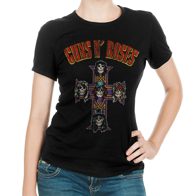 фото Футболка женская dream shirts guns and roses 10005581 черная l