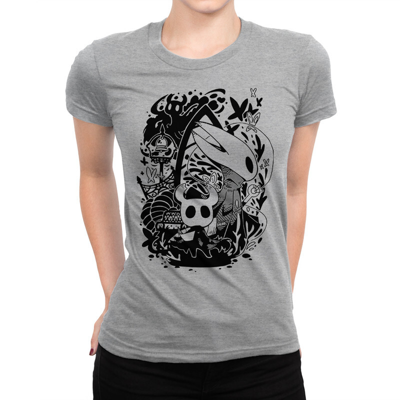 

Футболка женская Dream Shirts Hollow Knight 999762111 серая 2XL, Hollow Knight 999762111