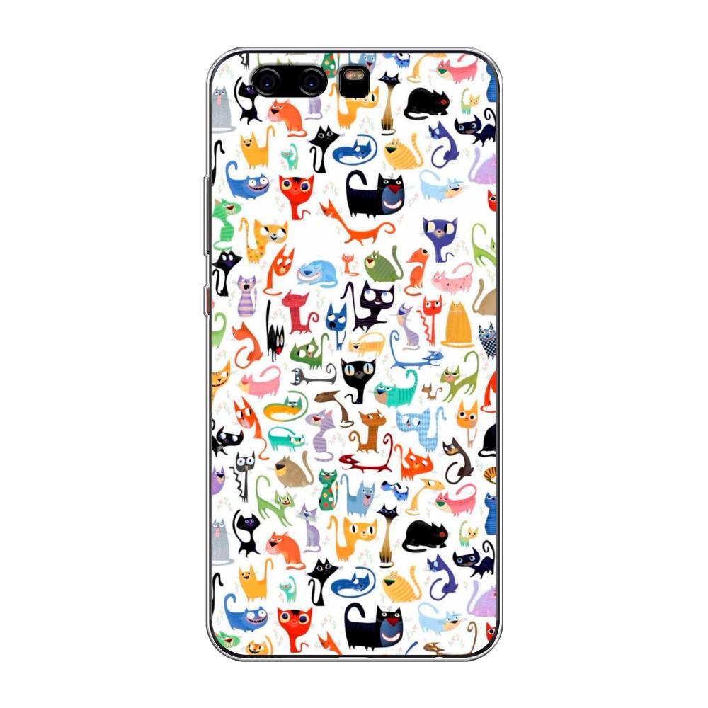 

Чехол для Huawei P10 "Цветные коты", Разноцветный, 62250-1