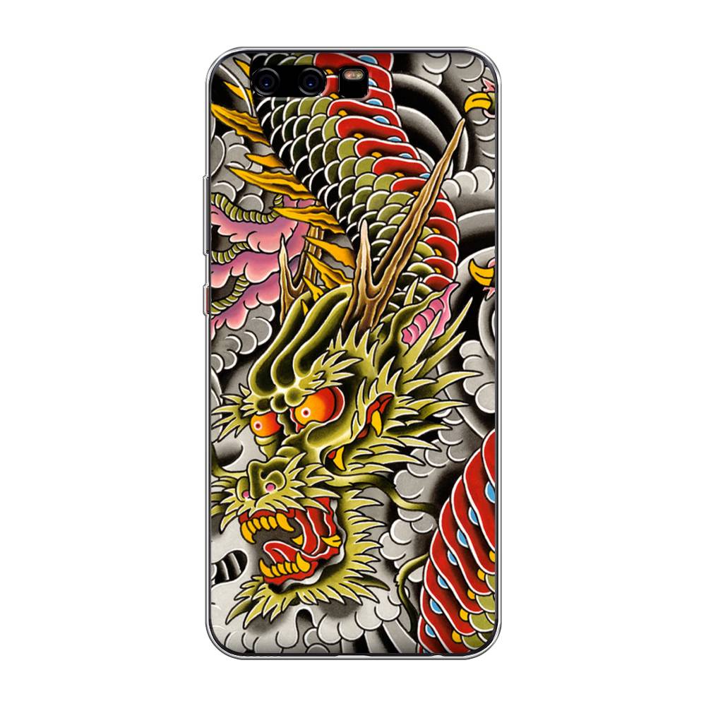 

Чехол для Huawei P10 "Японский дракон", Желтый;розовый;красный, 62250-4