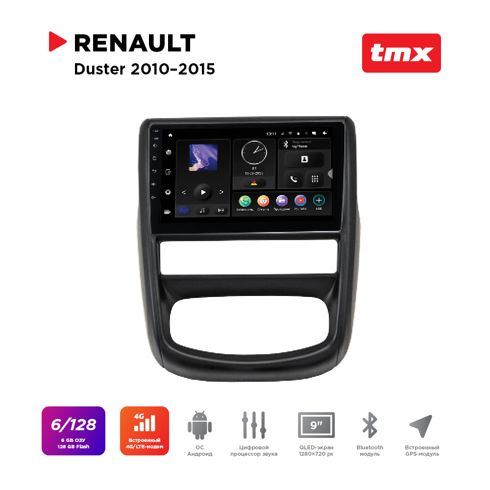 ШГУ Renault Duster 10-15, LADA Largus 20+ (MAXIMUM Incar TMX-1414-6) Android 10/1280*720,