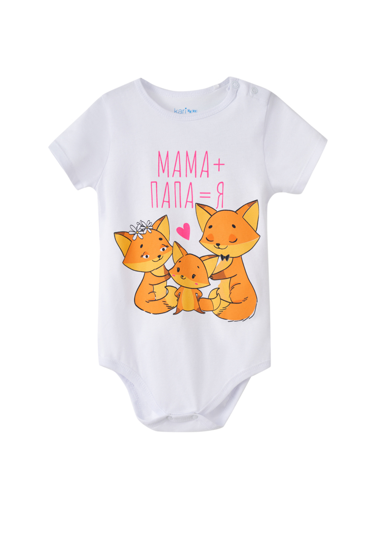 

Боди детское Kari Baby SS23B185, белый, 74, SS23B185