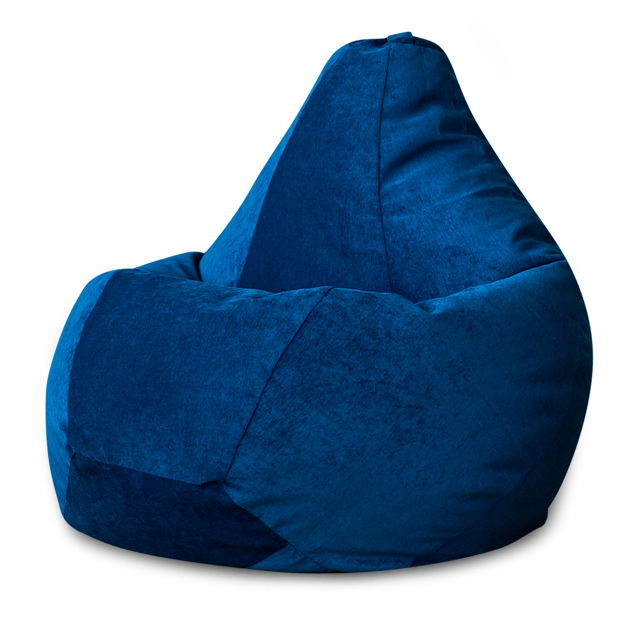 фото Кресло мешок груша синий микровельвет l, классический dreambag