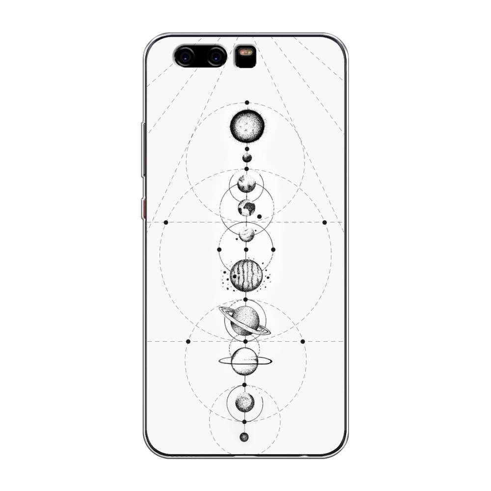 

Чехол для Huawei P10 "Парад планет", Серый, 62250-2