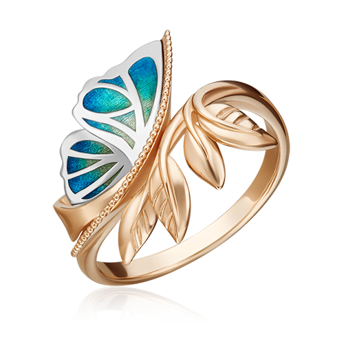 

Кольцо из золота р. 17 PLATINA jewelry 01-5462-00-000-1111-74, эмаль, 01-5462-00-000-1111-74