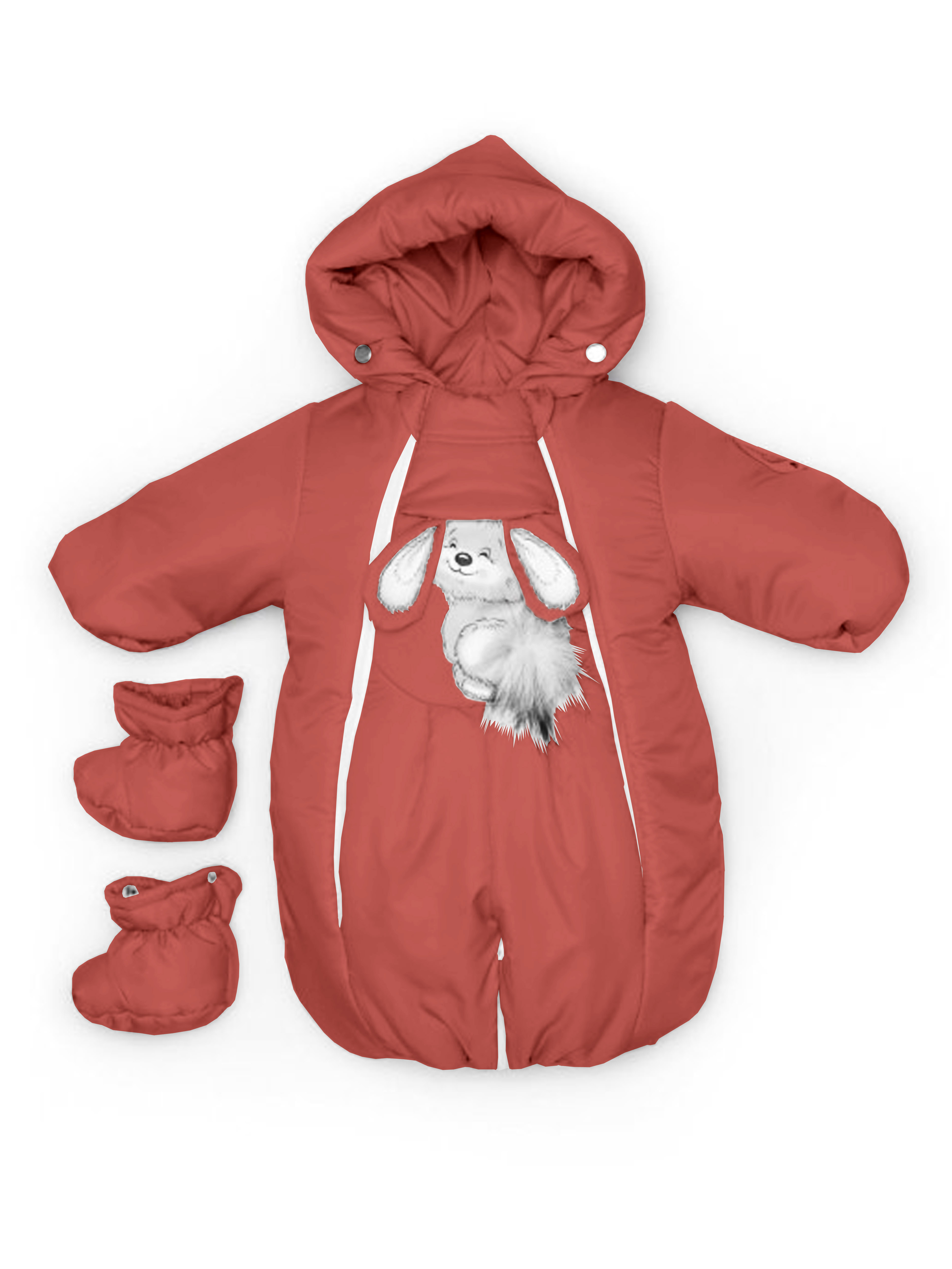 

Комбинезон детский Malek-Baby 147шм, Терракотовый, 80, Красный, 147шм
