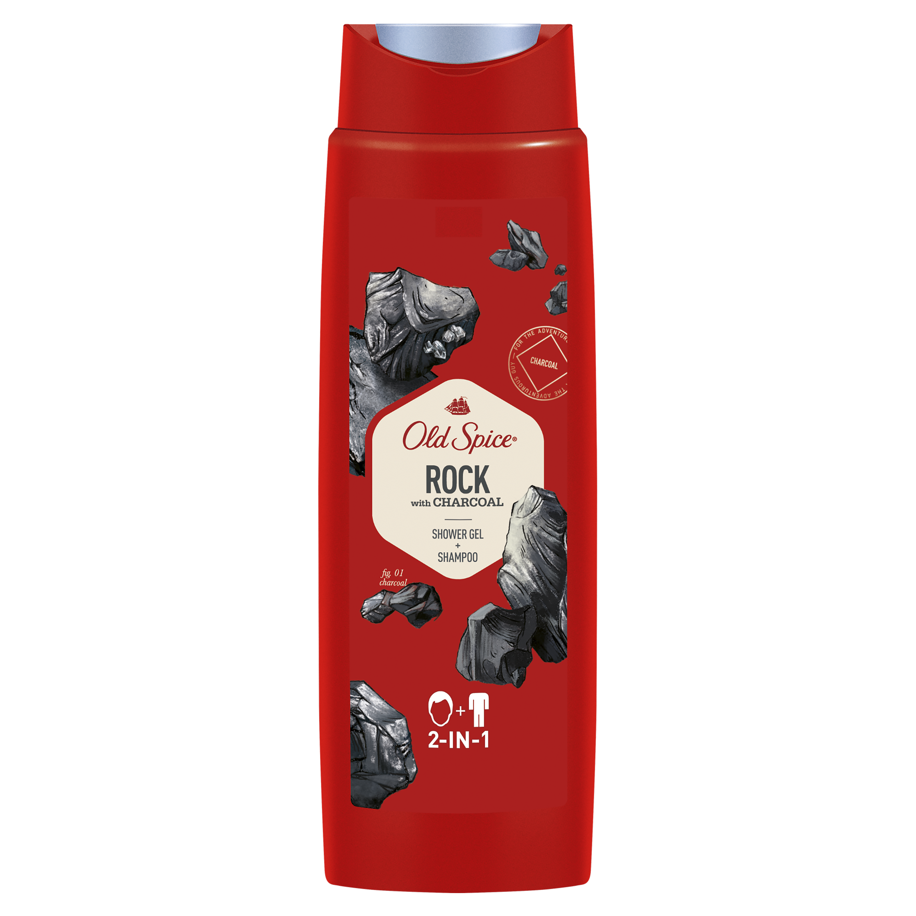 фото Гель для душа + шампунь 2в1 old spice rock with charcoal 250мл