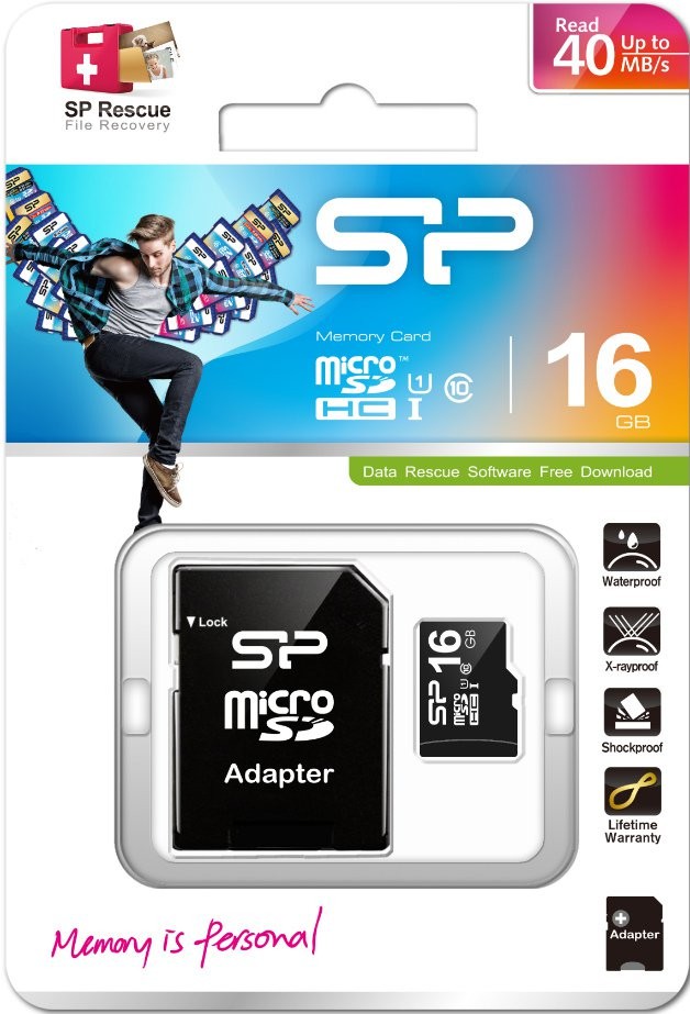 

Карта памяти MicroSDHC 16 Gb Silicon Power class 10 SP016GBSTH010V10SP