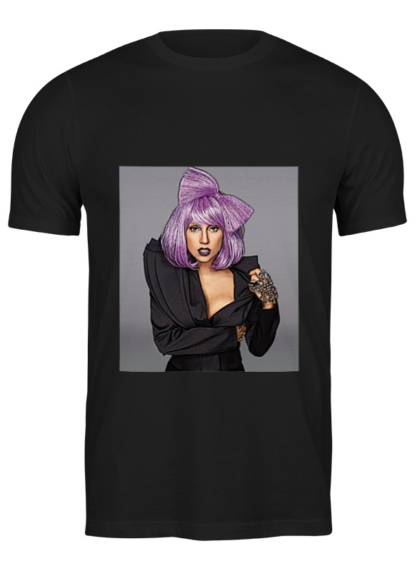 

Футболка мужская Printio Lady gaga черная 2XL, Черный, Lady gaga