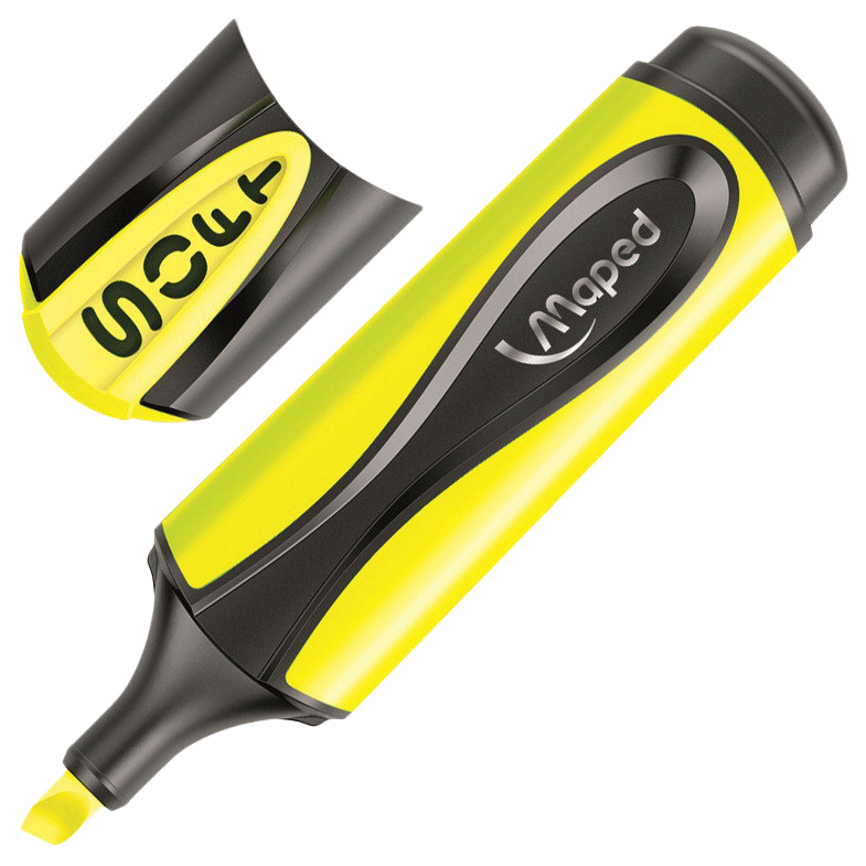 

Текстовыделитель Maped Ultra Soft мягкий наконечник желтый (толщина линии 1-5 мм), 756971