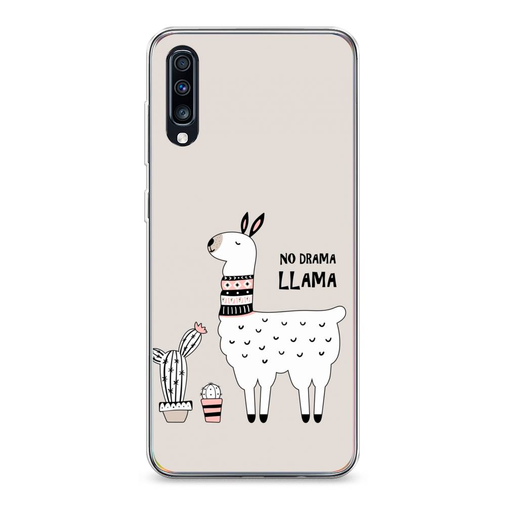 фото Силиконовый чехол "no drama llama" на samsung galaxy a70 awog