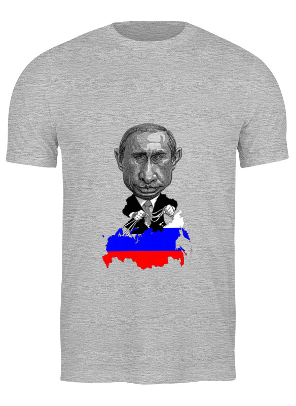 

Футболка мужская Printio Putin серая 2XL, Серый, Putin