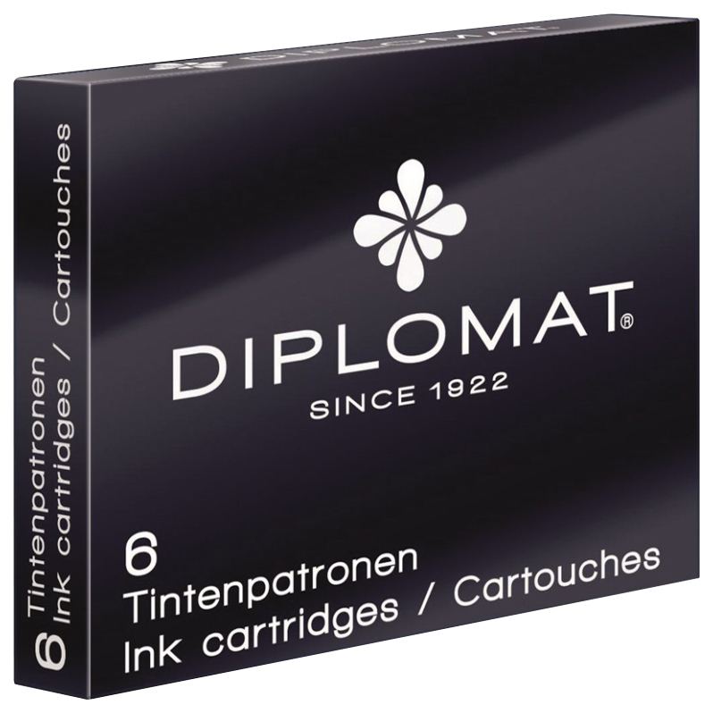 Набор чернил Diplomat Pen 1006806 пластиковый флакон черные 6шт