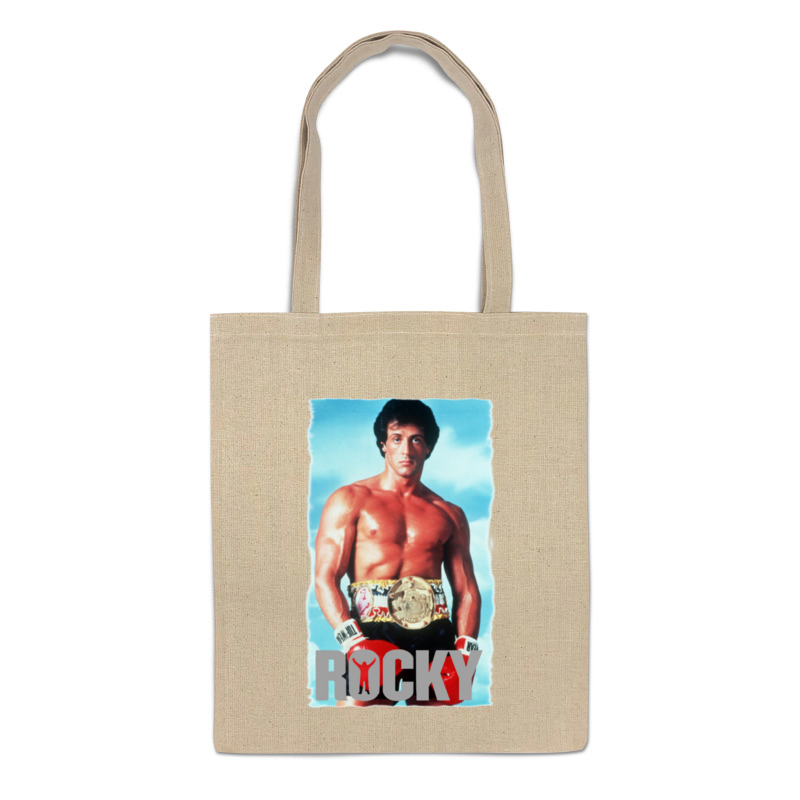 

Сумка-шоппер Printio Rocky balboa бежевая, Бежевый, Rocky balboa