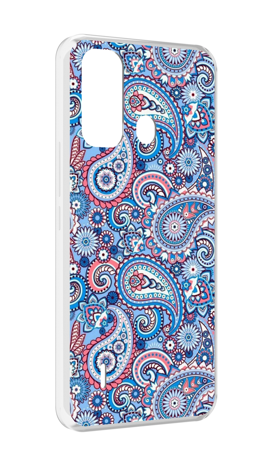 

Чехол MyPads красивый голубой арнамент для ITEL A49 / A58 / A58 Pro, Прозрачный, Tocco