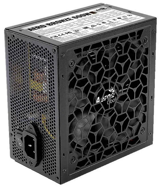 

Блок питания AeroCool AERO BRONZE 600W 600W (ACPB-AR60AEC.A1), Черный, AERO BRONZE 600W