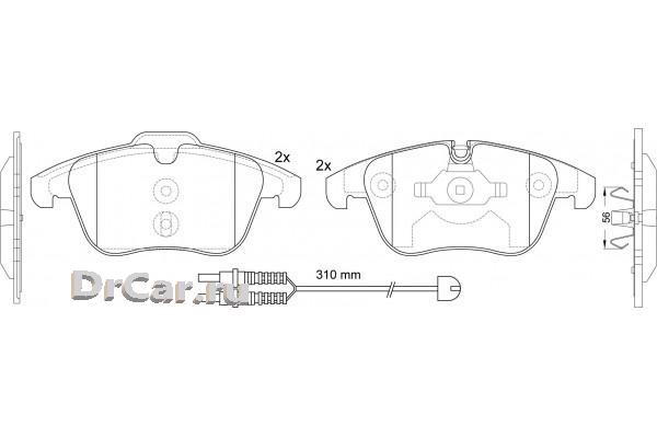 

Тормозные колодки SB Nagamochi дисковые BP51462W, BP51462W