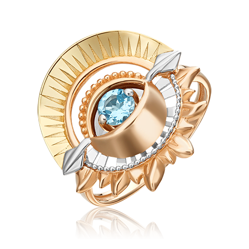 

Кольцо из золота р. 17,5 PLATINA jewelry 01-5478-00-201-1140-76, топаз, 01-5478-00-201-1140-76