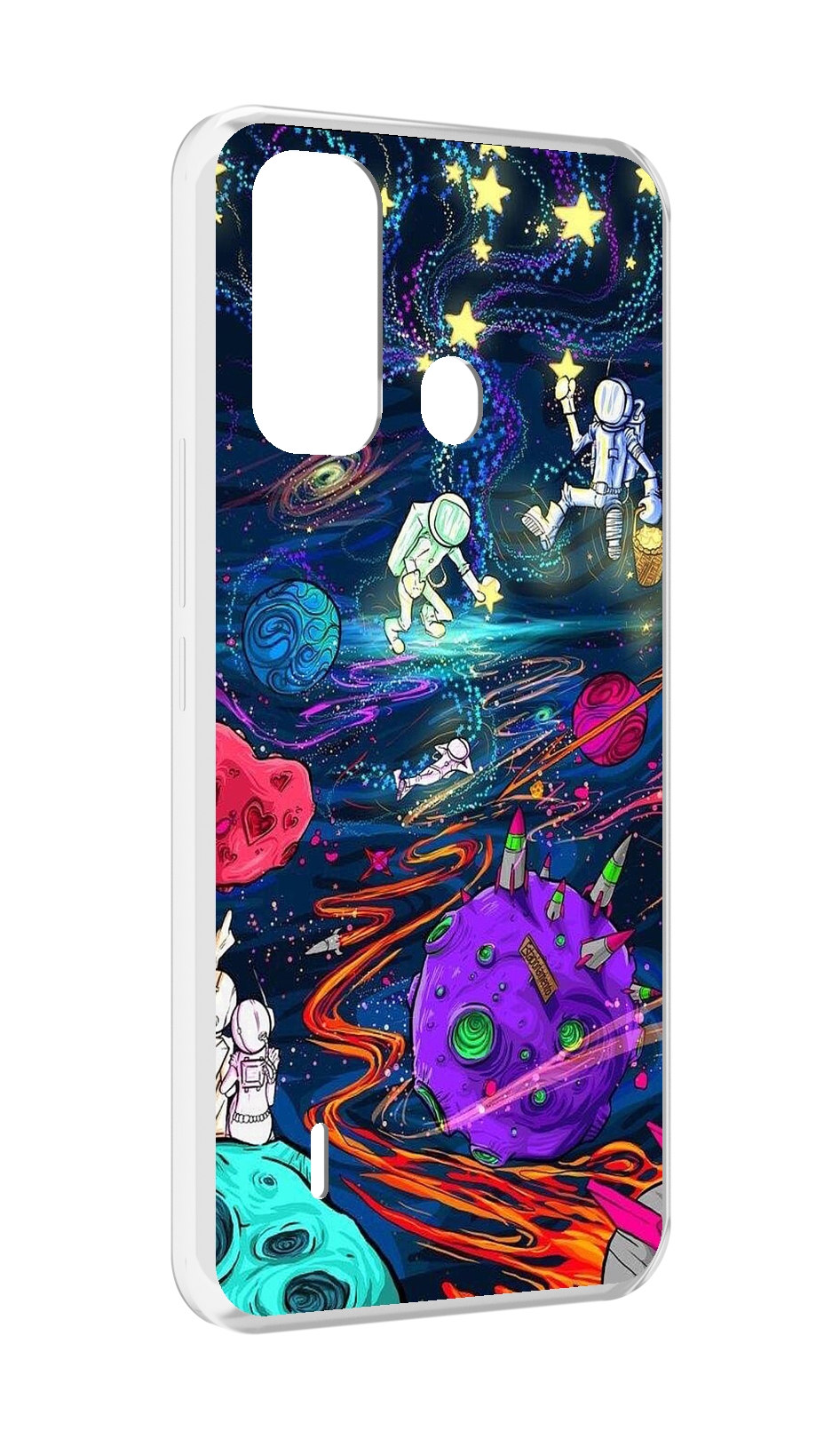 

Чехол MyPads красочный космос для ITEL A49 / A58 / A58 Pro, Прозрачный, Tocco