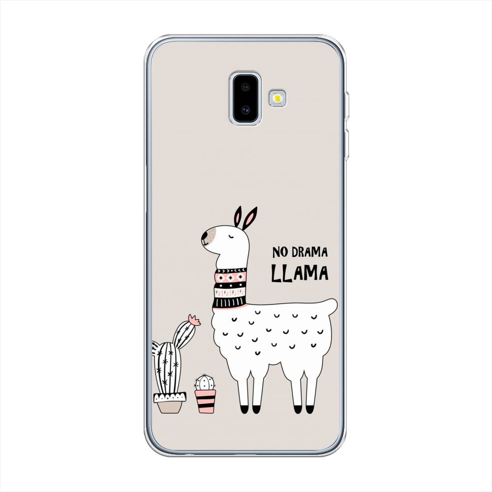 

Чехол Awog на Samsung Galaxy J6 Plus 2018 "No drama LLama", Разноцветный, 26950-2