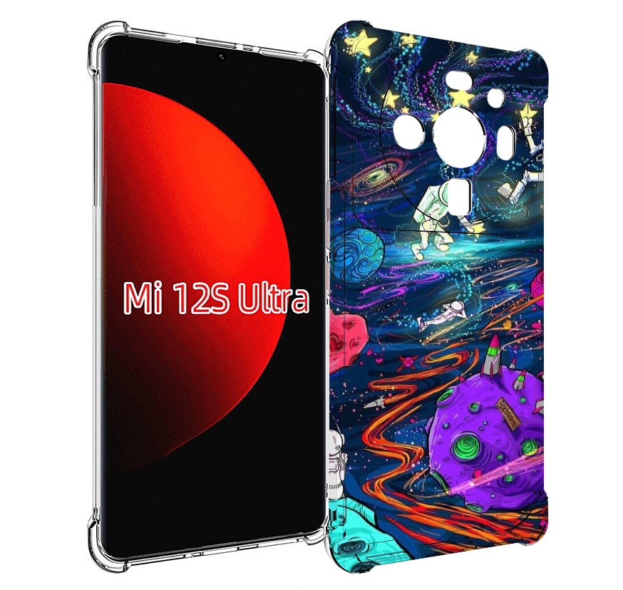

Чехол MyPads красочный космос для Xiaomi 12S Ultra, Прозрачный, Tocco