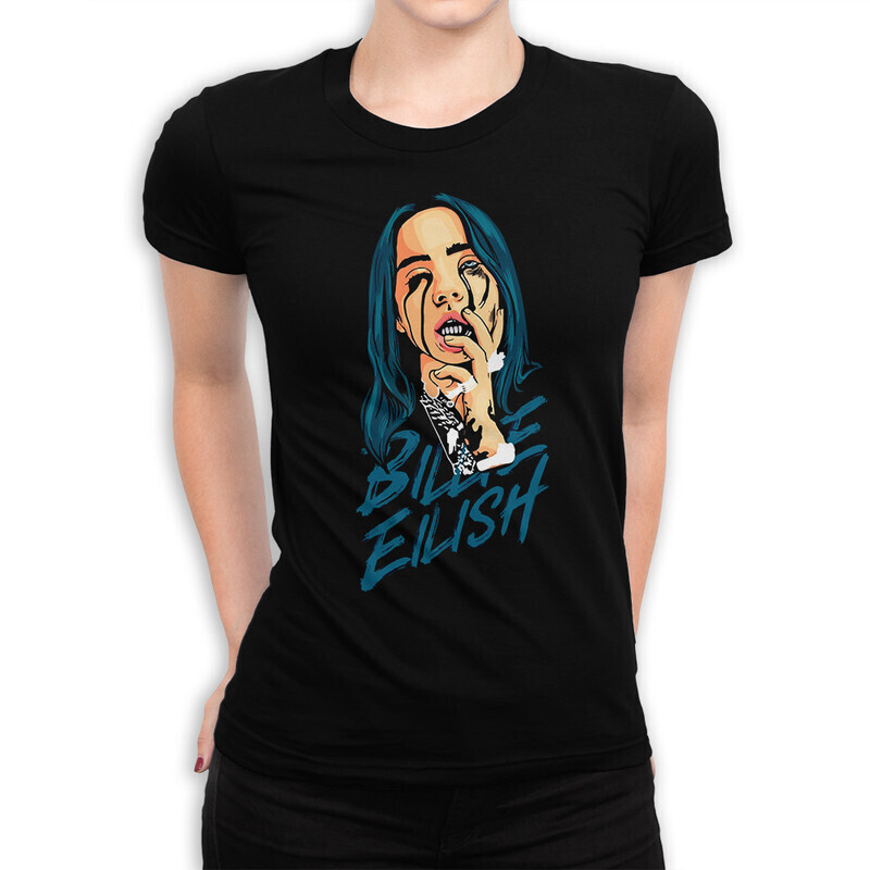 

Футболка женская Dream Shirts Билли Айлиш 10005711 черная 2XL, Билли Айлиш 10005711
