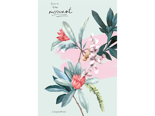 

Ежедневник А5. 136л. Нежные бутоны-1 (136-4857) 7бц. лен. цвет.мелов обл.. недатиров.