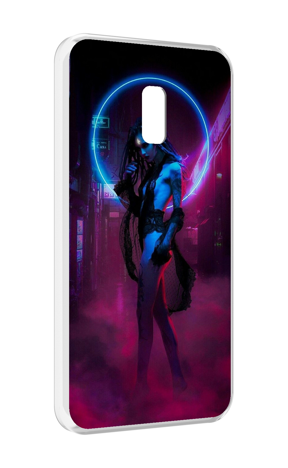 

Чехол MyPads красивая девушка в дыму неон женский для Meizu 15, Прозрачный, Tocco