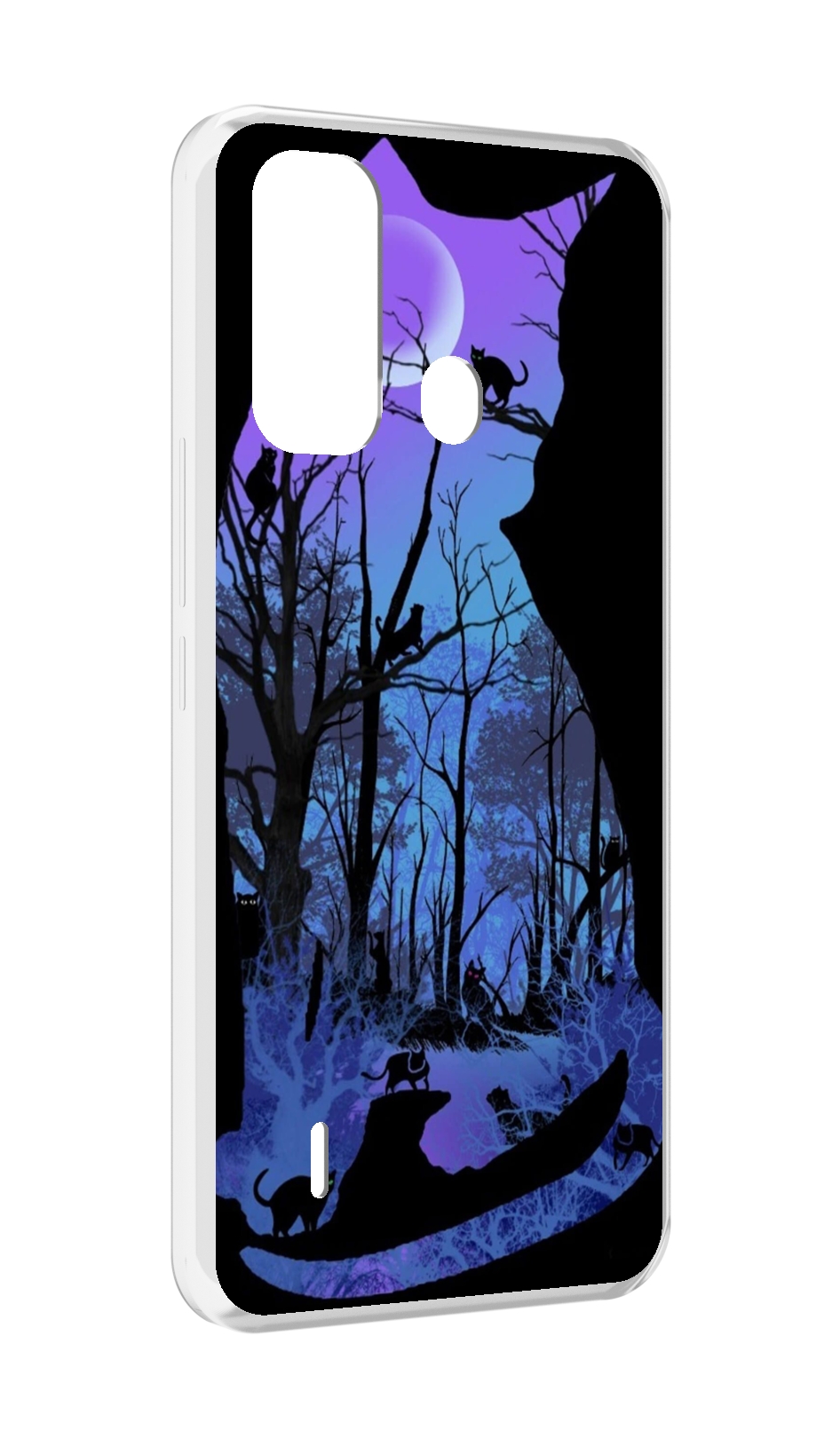 

Чехол MyPads лес внутри кота для ITEL A49 / A58 / A58 Pro, Прозрачный, Tocco