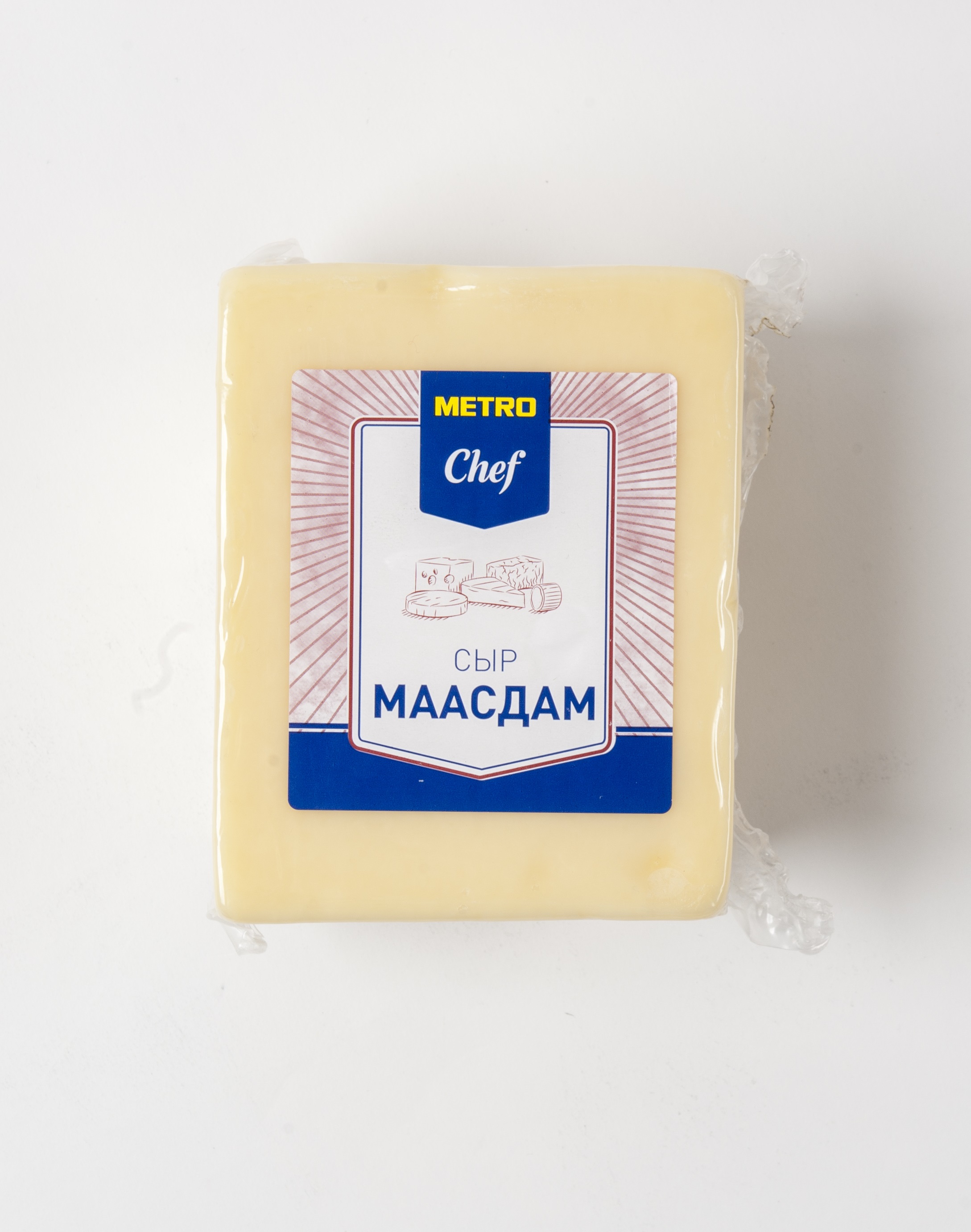 Сыр полутвердый Metro Chef Маасдам 45% 1 кг бзмж