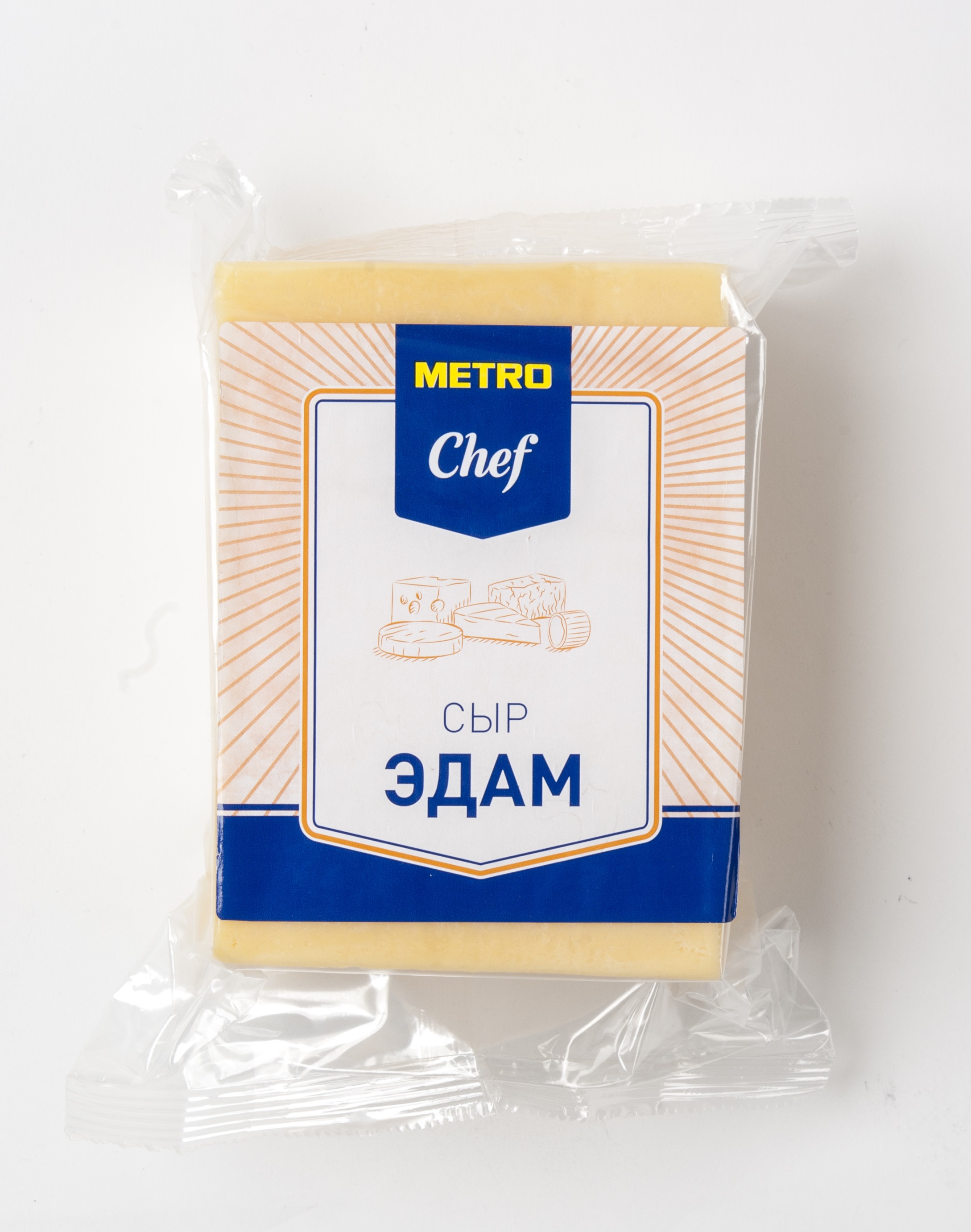 Сыр полутвердый Metro Chef Эдам 40% 1 кг бзмж