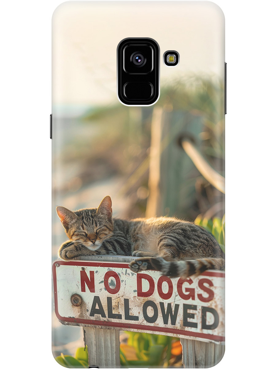 

Силиконовый чехол на Samsung Galaxy A8 (2018) с принтом "Собакам вход запрещен!", Прозрачный;белый;зеленый, 716847511