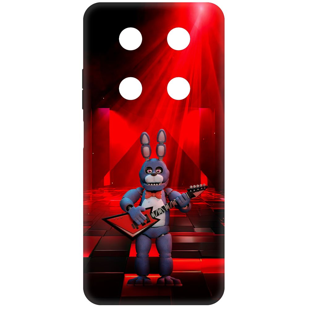 

Чехол-накладка Krutoff Soft Case ФНАФ - Бонни с гитарой для ITEL RS4 черный