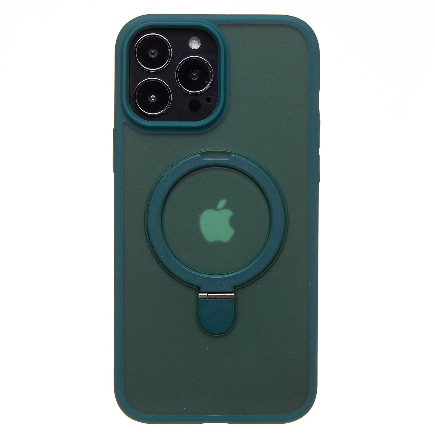 

Чехол для iPhone 14 Pro Max силиконовый MagSafe с подставкой зеленый