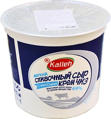 

Творожный сыр Kalleh Cream Cheese сливочный 69% 1,5 кг бзмж