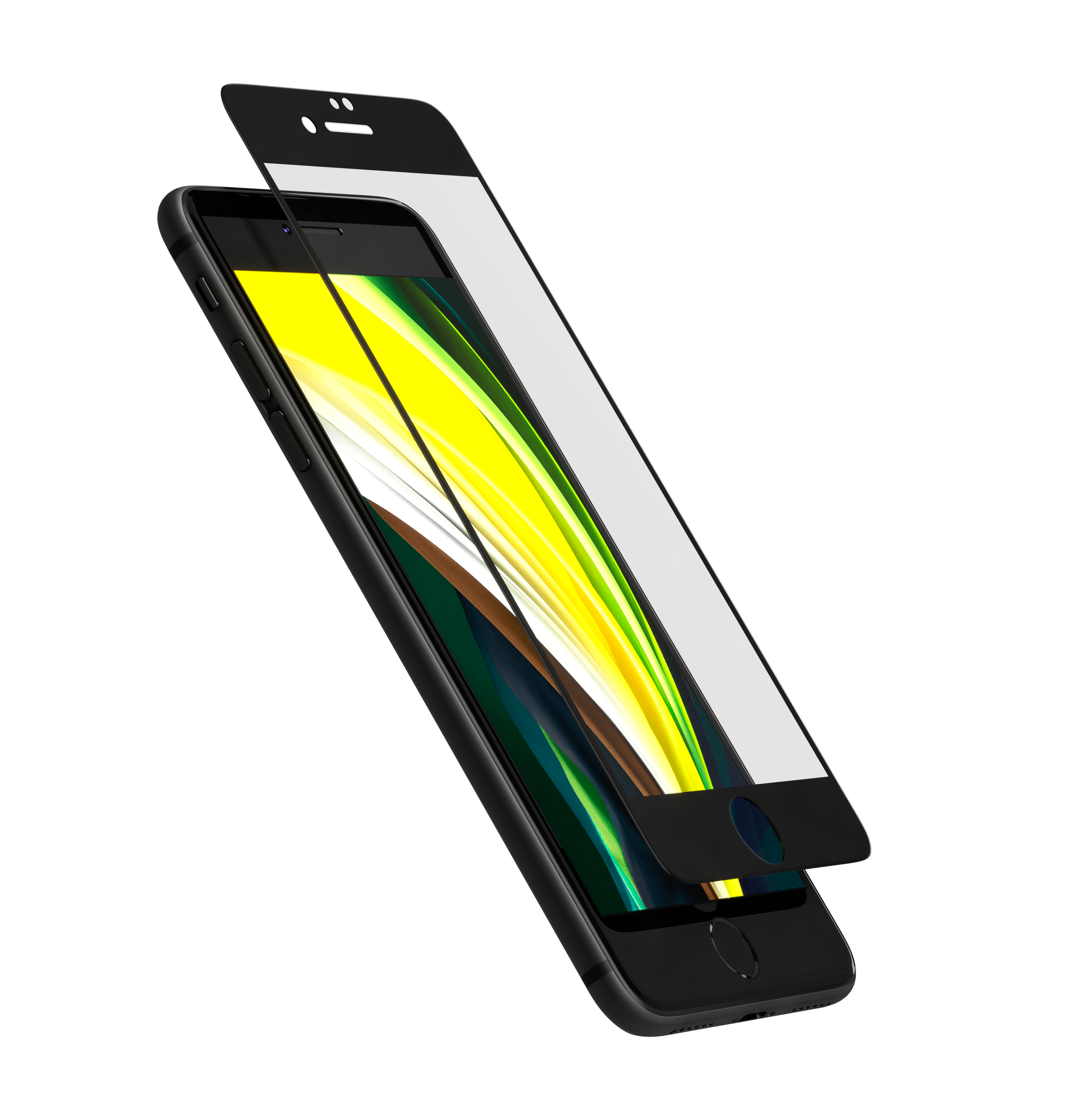 Защитное 2.5D Nano стекло uBear для iPhone SE/8/7, Full Screen Premium Glass