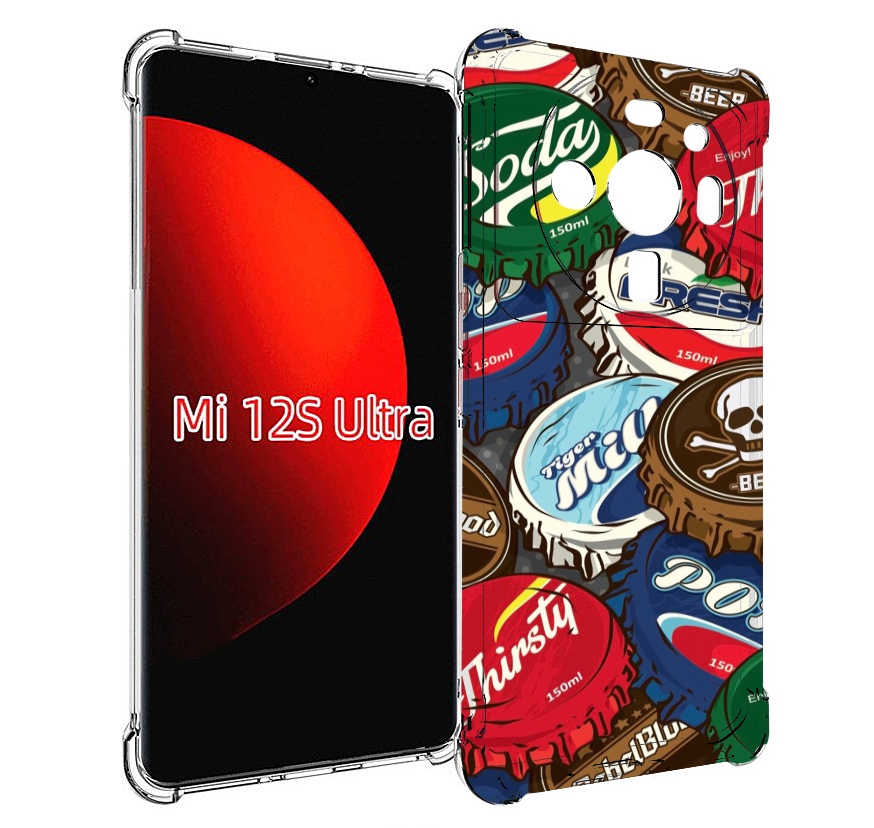

Чехол MyPads крышки от баночек для Xiaomi 12S Ultra, Прозрачный, Tocco