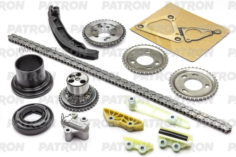 PATRON PTCK067 Комплект цепи ГРМ (Цепь-1, Нат-1, Усп-5, Шест-4, Прокл-1) FORD: TRANSIT 2.4