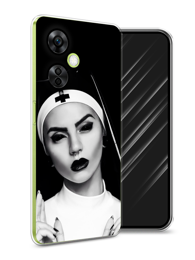 

Чехол Awog на OnePlus Nord N30 5G/Nord CE3 5G/Nord CE3 Lite "Черная монашка", Серый;черный, 153850-1