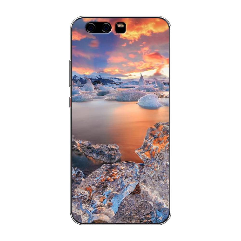 

Чехол для Huawei P10 "Ледники", Синий;оранжевый, 62250-2