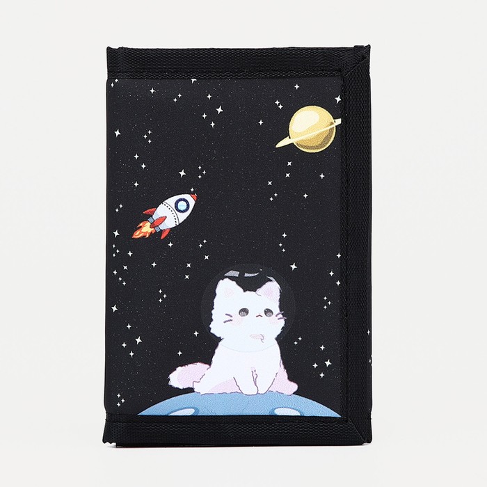 

Кошелёк на липучке, цвет чёрный, Черный