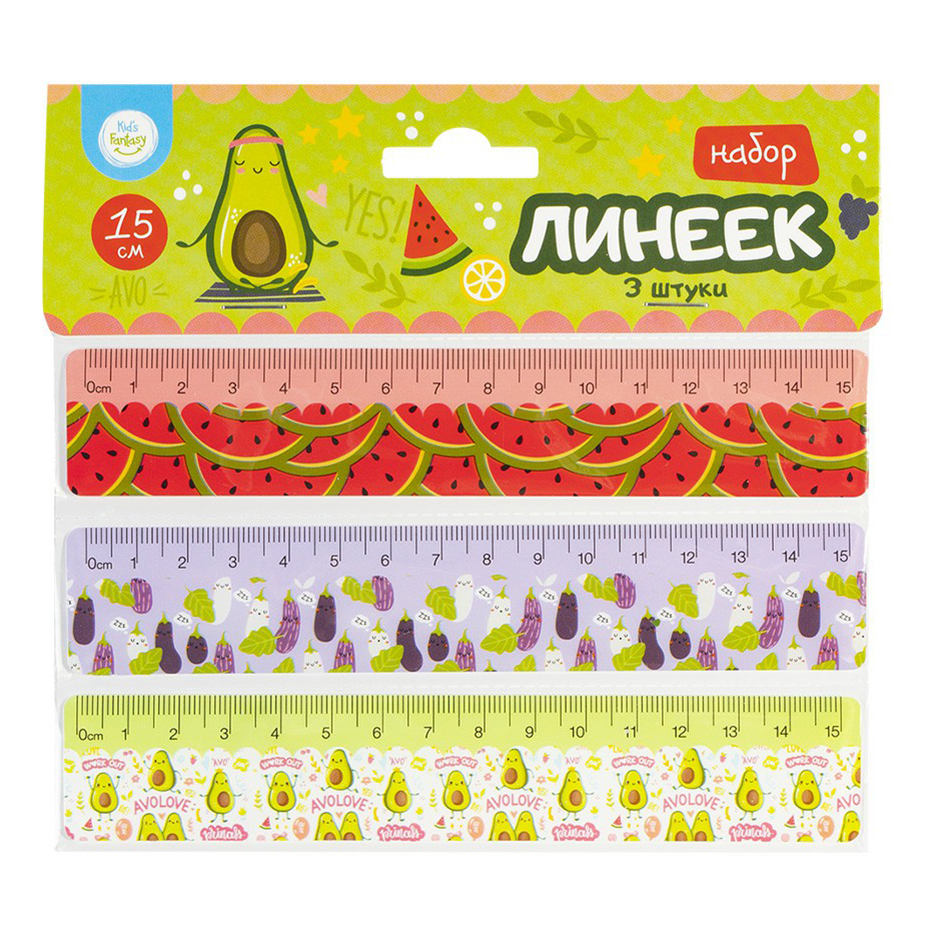 

Линейки Kids Fantasy 3 шт в ассортименте, Разноцветный