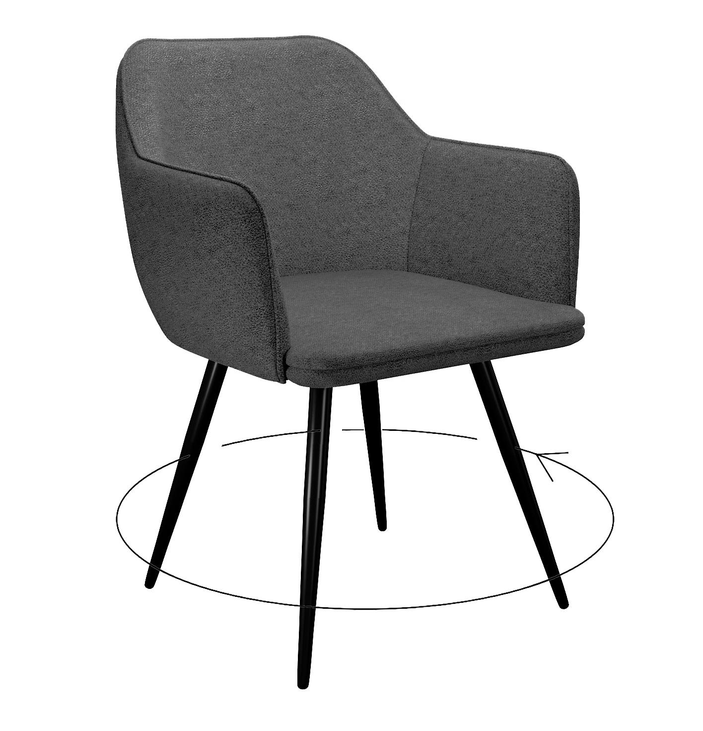 

Стул DikLine 277 поворотный NS13 GRAPHITE, ножки черные, комплект 2 шт., 277 поворотный NS13