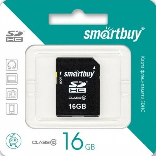 

Карта памяти SDHC 16 Gb SmartBuy class 10 SB16GBSDHCCL10