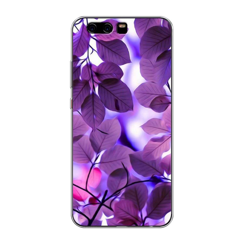 

Чехол для Huawei P10 "Сиреневые листики", Фиолетовый;голубой, 62250-2