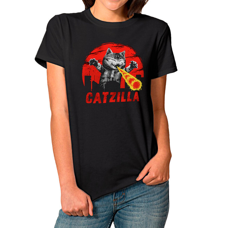

Футболка женская Dream Shirts Catzilla 999854111 черная L, Черный, Catzilla 999854111